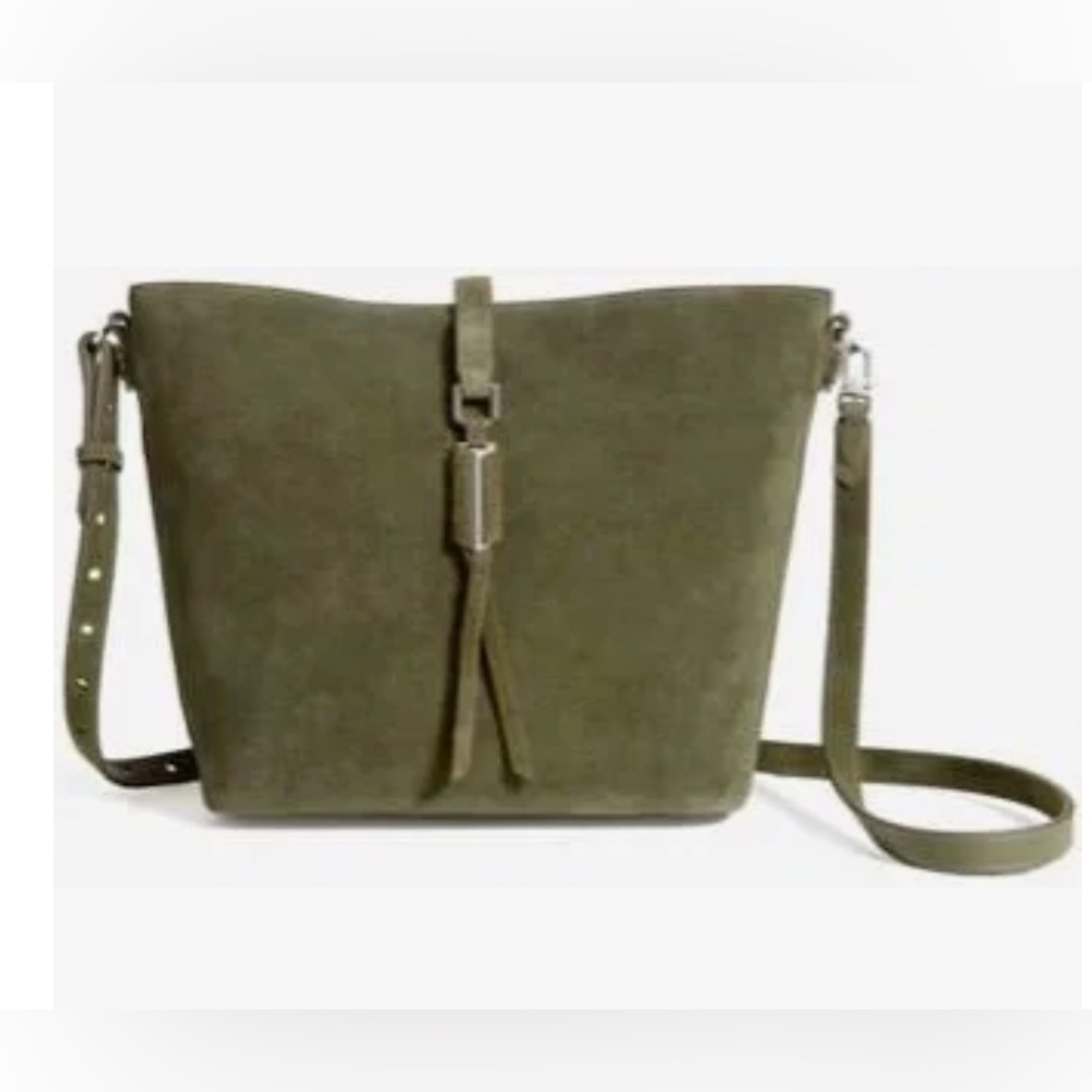 EUC Stella & Dot Covet Olive Suede Purse